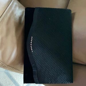 Velvet evening bag with rhinestone